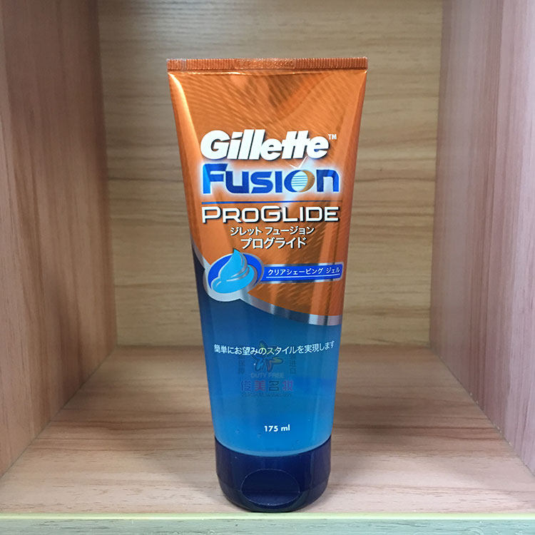 gillette日本原装进口吉列锋隐超顺滑无泡凝胶刮胡剃须啫喱175ml
