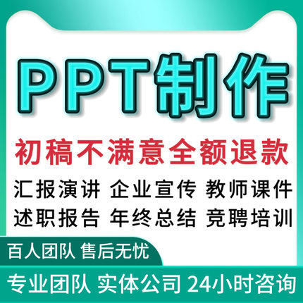 ppt制作代做定制美化修改帮做汇报说课件设计排版代作总结述职
