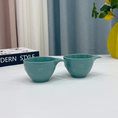 德化白瓷创意奶罐碟子带嘴火锅调味碟醋碟味碟陶瓷西餐厅蘸料碗汁