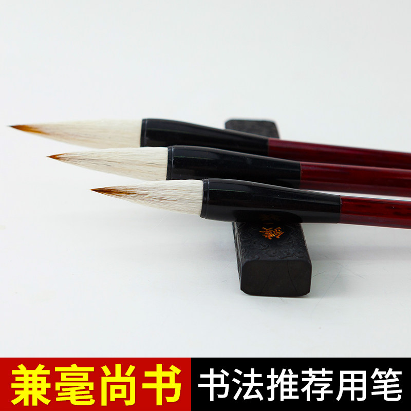 暖笺斋兼毫狼毫毛笔套装专业小学生成人大中小楷毛笔小号湖笔书法