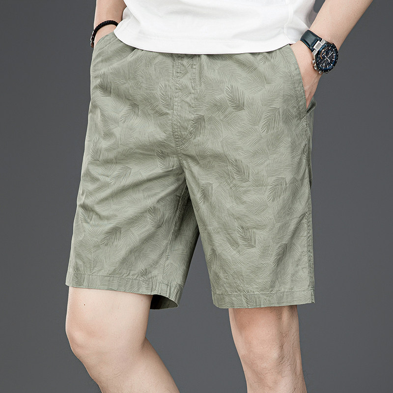 100%纯棉短裤男夏季大裤衩外穿宽松沙滩裤速干休闲运动五分裤