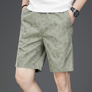 速干休闲运动五分裤 100%纯棉短裤 衩外穿宽松沙滩裤 大裤 男夏季
