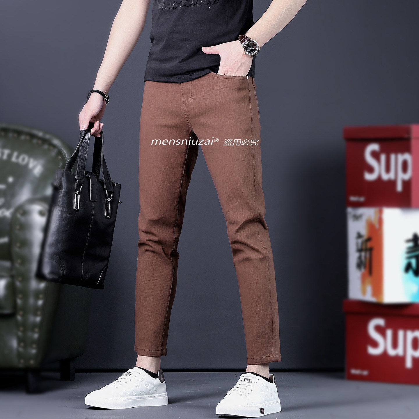 2026新款男夏装男士九分裤韩版潮流牛仔裤男款男裤潮牌直筒裤子