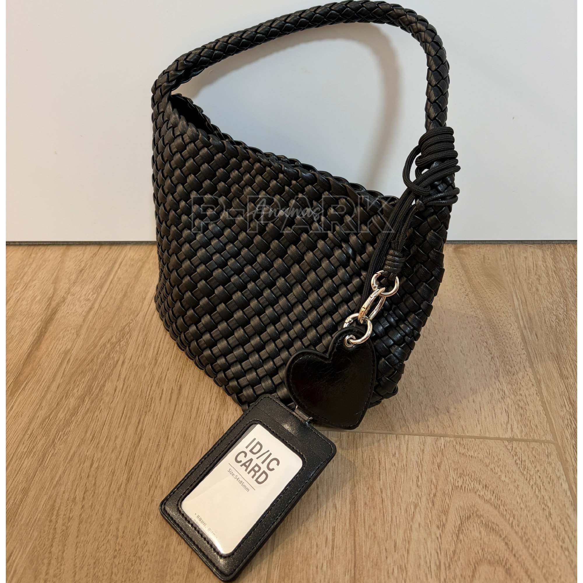 菠萝公园｜黑色手工编织包女大容量大包手提单肩水桶托特包轻奢,箱包皮具/热销女包/男包,水桶包,淘宝优惠券,粉丝福利购,淘宝优惠卷