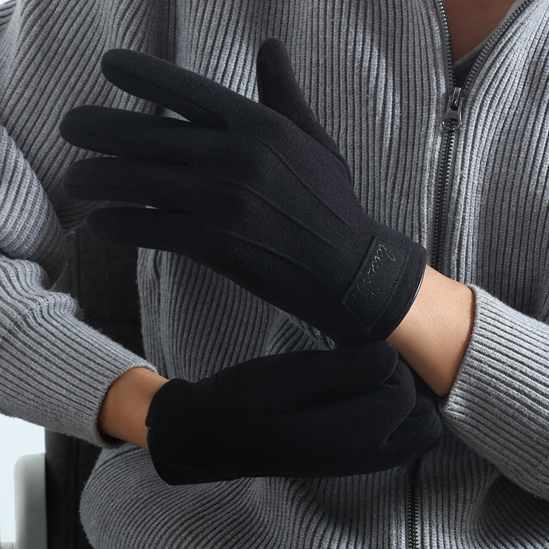 男女通用款手套冬季德绒加绒触屏