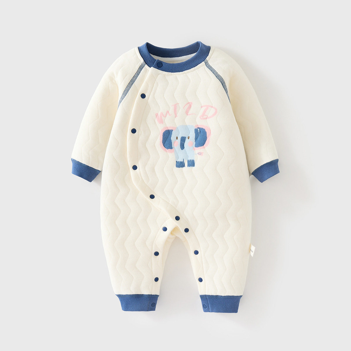 婴儿连体衣春秋冬款夹棉宝宝外出衣服新生儿冬装保暖哈衣爬服睡衣