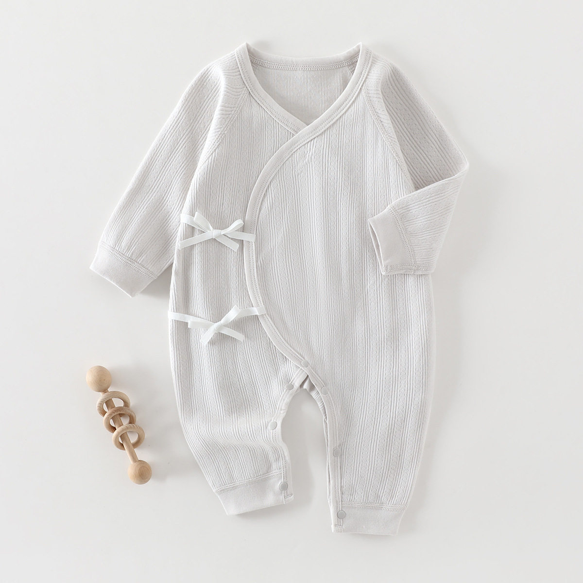 婴儿衣服春秋宝宝护肚新生儿蝴蝶衣纯棉月子服长袖哈衣爬服四季款