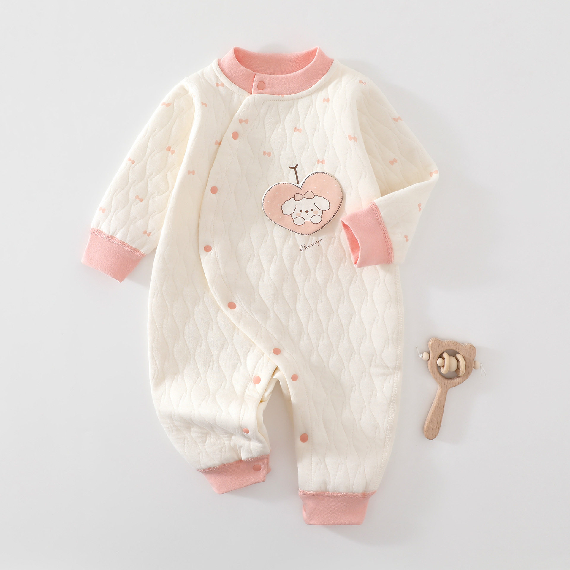 婴儿保暖连体衣小月龄宝宝秋冬款外出服婴幼儿夹棉哈衣爬爬服冬装