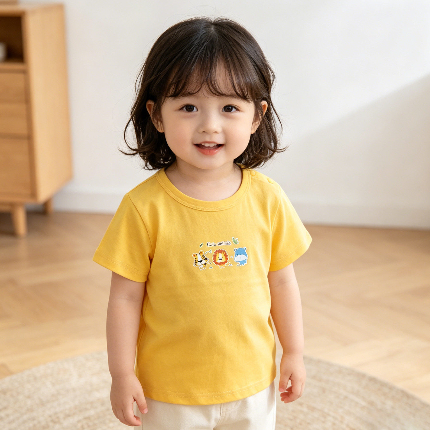 儿童夏季衣服薄款透气男女宝宝短袖T恤纯棉婴幼儿单上衣打底衣