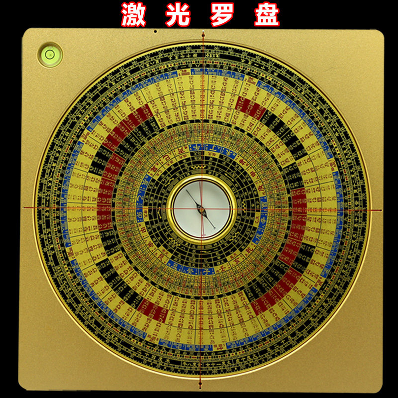万福堂激光罗盘高精度专业红外线三元三合综合盘89寸八卦风水罗经