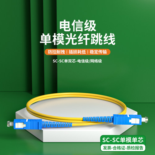 单模光纤跳线单芯双芯SC转SC尾纤