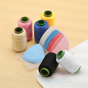 彩色家用缝衣线缝纫线小卷黑色402涤纶手缝针线手工缝补衣服线团