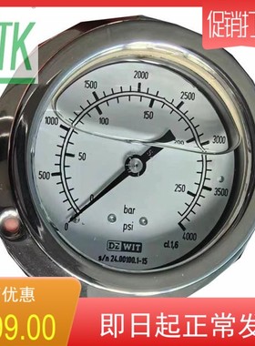DEWIT不锈钢压力表91/63 0-15000PSI 0-10000PSI 0-150mpa 0-160