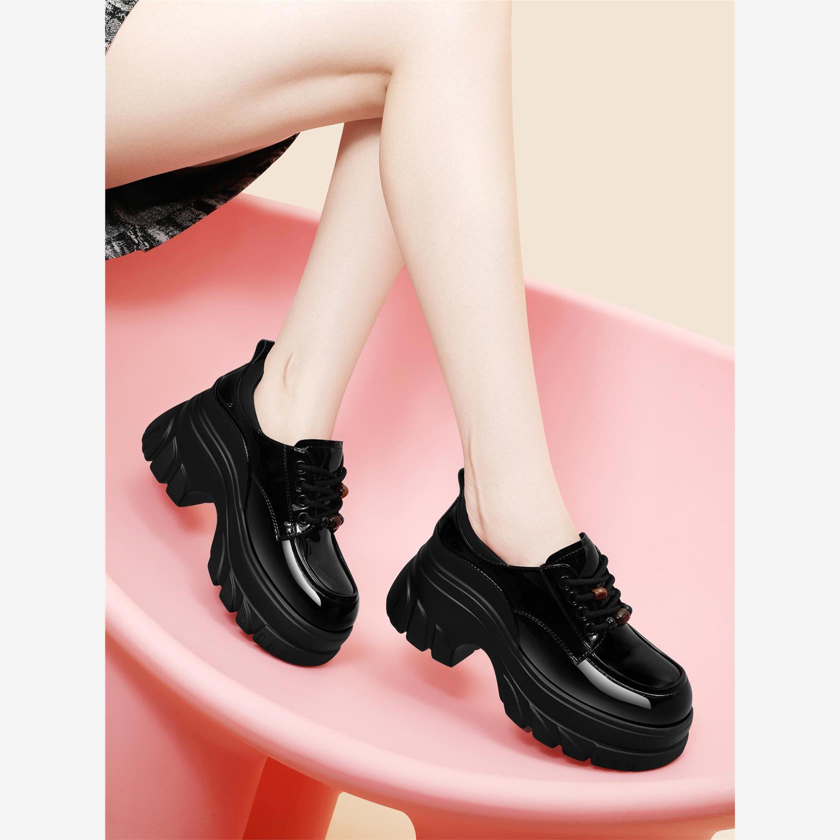 品牌黑色单鞋女2025新款