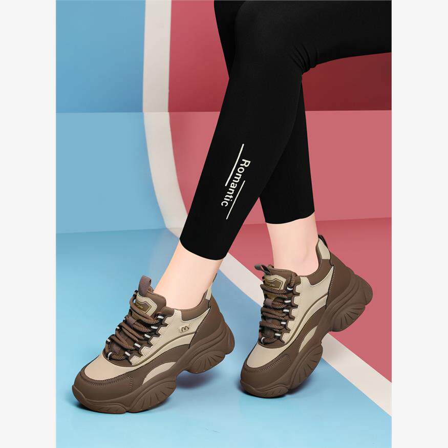 2025新款厚底老爹鞋子女款春秋季爆款显脚小百搭加绒运动休闲鞋子