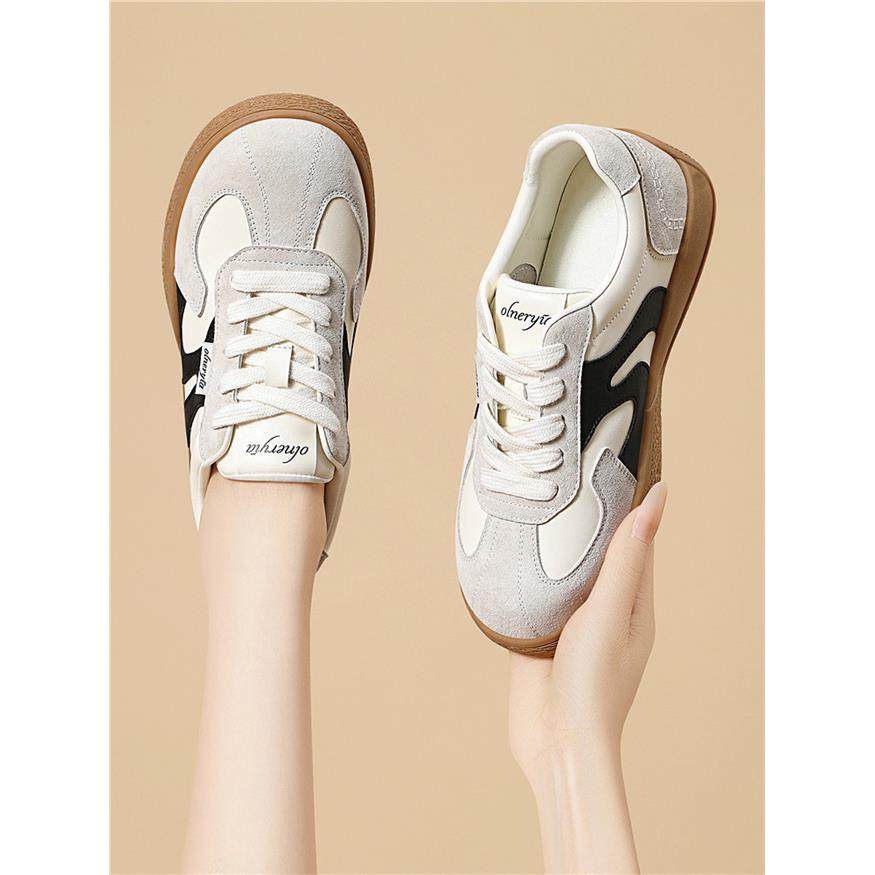 平底德训鞋女款2026新款春季百搭超轻便软底舒适休闲运动阿甘鞋子