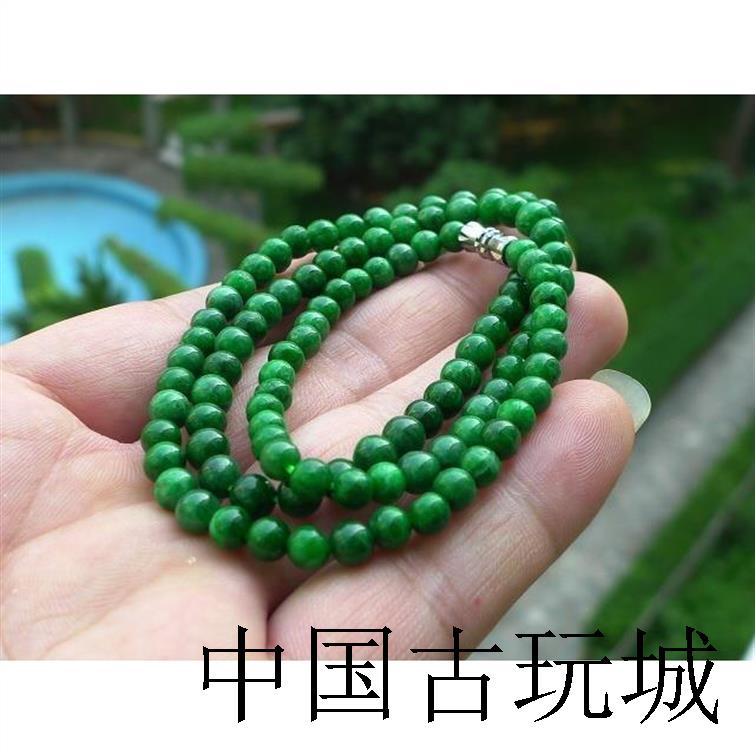 精品缅甸老坑翡翠色冰种满绿干青铁龙生吊坠高级感百搭毛衣炼女款