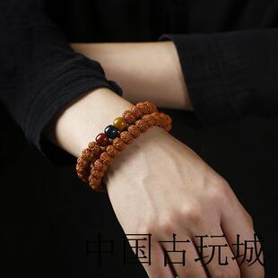 小金刚菩提子手串手链男女手持佛珠文玩配饰高端阿拉善玛瑙精品款