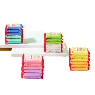 bobo婴儿湿巾小包装便捷携带婴幼儿手口鼻子纸宝宝迷你8片*24包