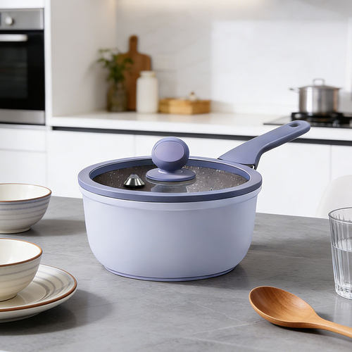 锁鲜微压奶锅家用麦饭石