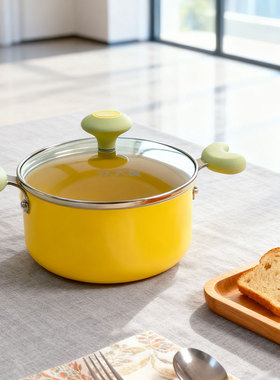 炊大皇家用汤锅不粘锅小奶锅煮面锅16㎝宝宝辅食锅CKM6616-1X