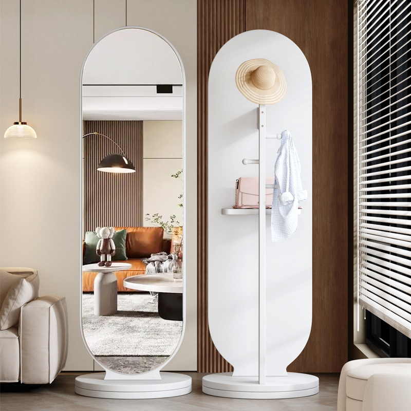 轻奢全身镜落地镜家用卧室试衣镜网红穿衣镜客厅新款镜子可挂衣架