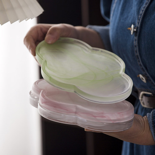 国风水墨琉璃海棠壶承