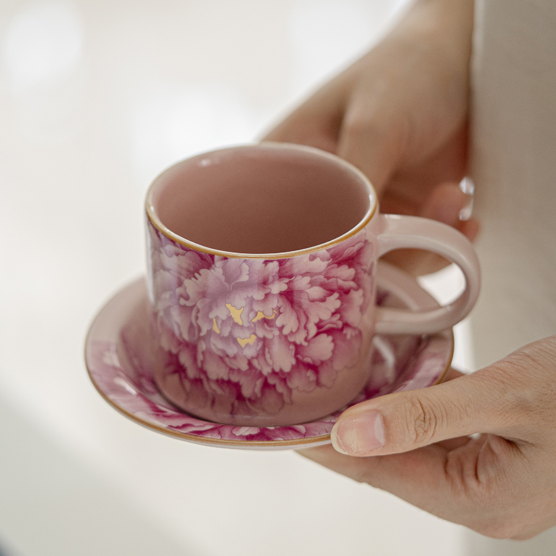 粉彩汝窑繁花系列功夫茶具