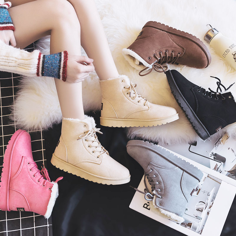 2022年秋冬季新款韓版短靴百搭棉鞋冬天加絨雪地靴短筒女鞋冬鞋子在類目 女鞋, 靴子中 - 來自Buy2taobao.com提供專業的淘寶代購服務