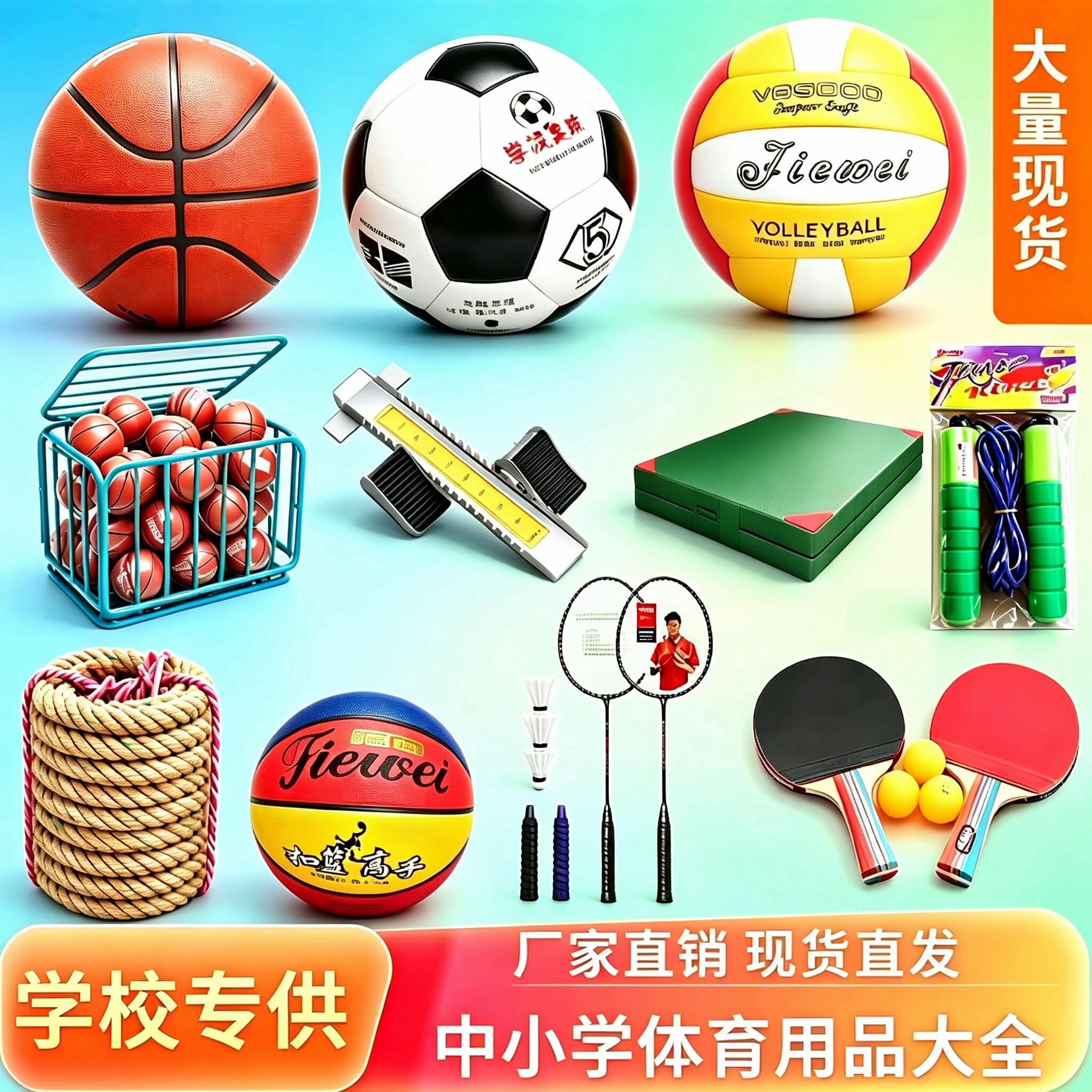 中小学生体育用品球类球拍