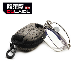 老花镜折叠防蓝光看报纸批文件护目镜新款女式便捷带盒老光眼镜