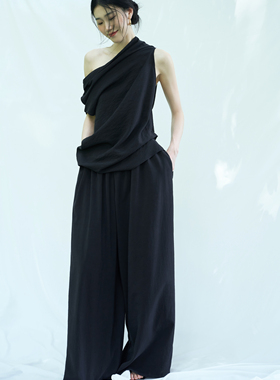 RR2024年原创设计师品牌春夏新品 百搭多穿弧形露肩真丝上衣