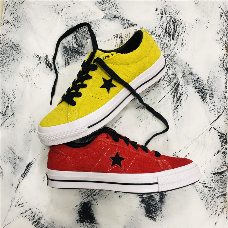 CONVERSE匡威ONE STAR45周年低帮翻毛皮黄色红色163245C 163246C|ruв категории спортивные туфли new, обувь/обувь - от Buy2taobao.com для оказания профессиональной услуги покупки агента Taobao