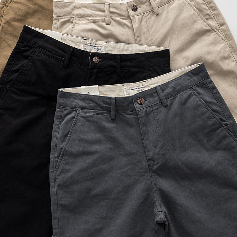 秋冬厚实简约宽松美式经典休闲裤