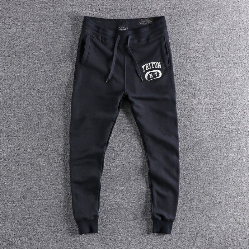 2023新款潮牌卫裤男潮流百搭宽松秋季男士刺绣休闲长裤运动束脚裤