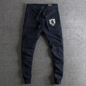 2023新款 小脚 修身 春秋毛圈卫裤 男收口束脚灰色运动ins抽绳哈伦裤