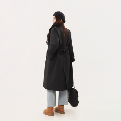 羽绒风衣中长款秋冬显瘦加厚外套