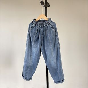 男童牛仔裤 一等童品 130 180中大童春夏防蚊裤 子 宽松休闲学生长裤