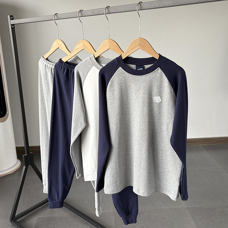 一等童品150-190中大童男童装秋装纯棉长袖家居服套装秋衣打底衫