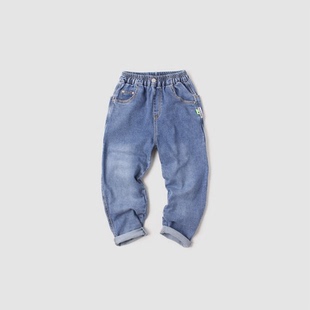 男童裤 高弹力细腻 130 春秋装 儿童牛仔长裤 子 一等童品清仓110