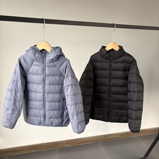 一等童品130-170中大童轻薄羽绒服 男童纯色冬季学生立领保暖外套