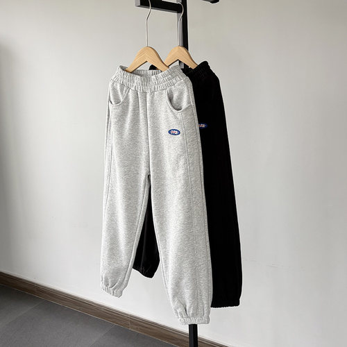 一等童品130-180 秋冬抓薄绒中大男童保暖针织长裤加绒卫裤运动裤