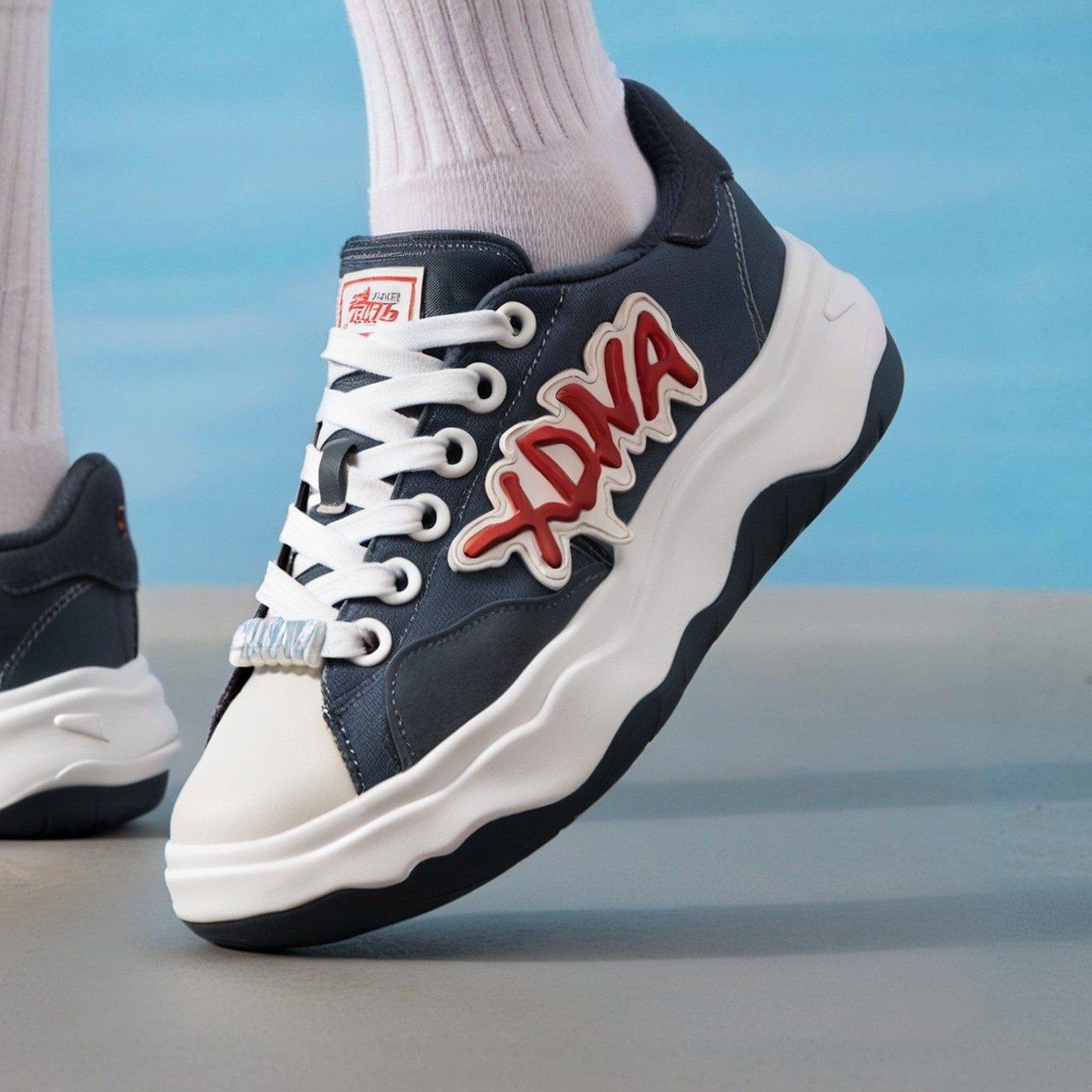 特步可可鞋休闲鞋女鞋冬季情侣低帮厚底轻便运动鞋子复古潮流板鞋,运动鞋new,跑步鞋,淘宝优惠券,粉丝福利购,淘宝优惠卷