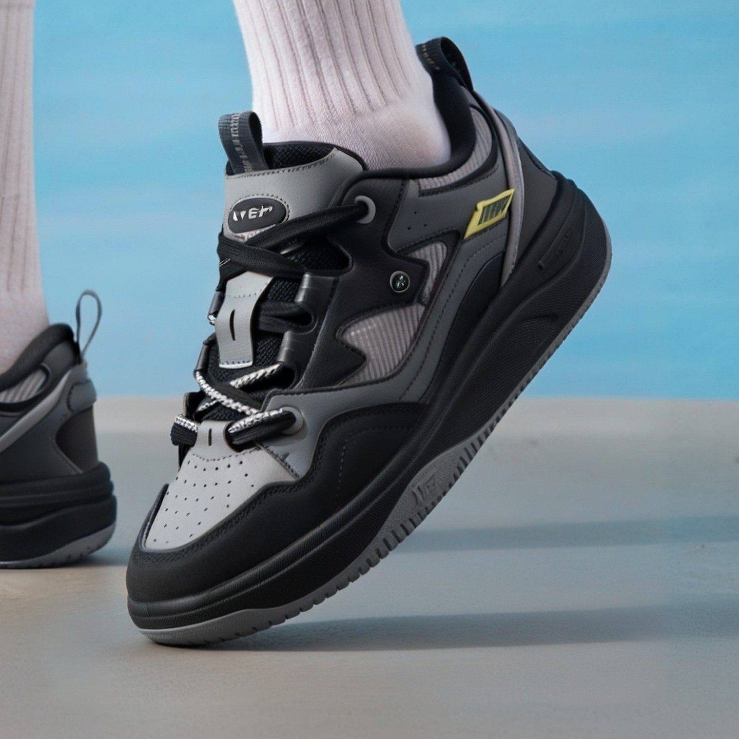 特步启浪CTR板鞋|男鞋增高2025冬季新款百搭舒适休闲鞋运动鞋子,运动鞋new,跑步鞋,淘宝优惠券,粉丝福利购,淘宝优惠卷