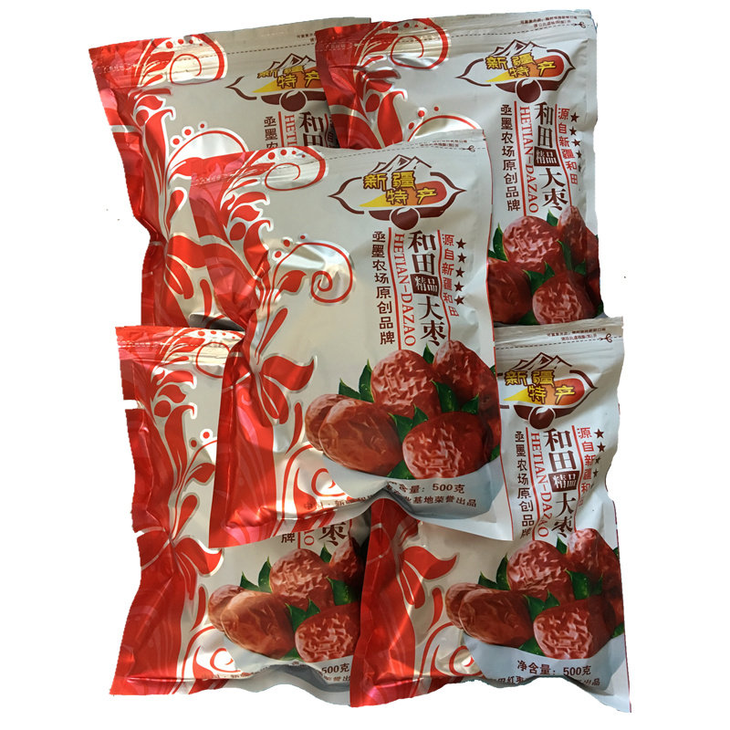 包邮 新疆和田大枣 五星级玉枣 大号阿克苏红枣2500g（500g*5包）|ruв категории водной мясо/свежие фрукты и овощи/еда, свежие фрукты, финик - от Buy2taobao.com для оказания профессиональной услуги покупки агента Taobao