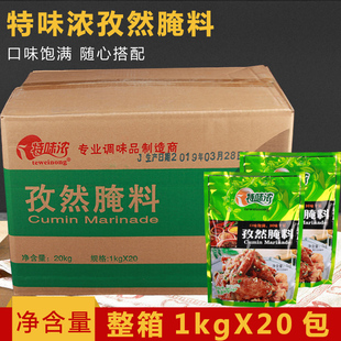 20包整箱烧烤调料烤羊肉串腌料孜然羊排调味料 特味浓孜然腌料1KG