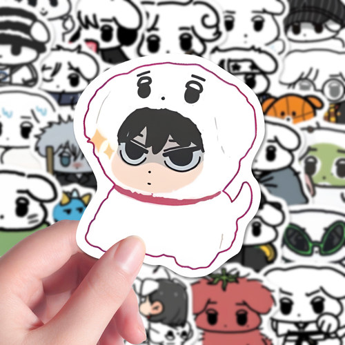 132张咖喱狗金玟庭贴纸手绘可爱韩系男团成员周边手机壳iPad贴画