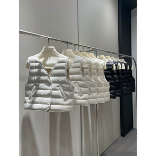 90鹅绒高品质羽绒小马甲女短款2026新款排骨V领内搭无袖背心坎肩
