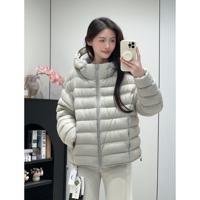 高端龟背排骨羽绒服女95白鸭绒