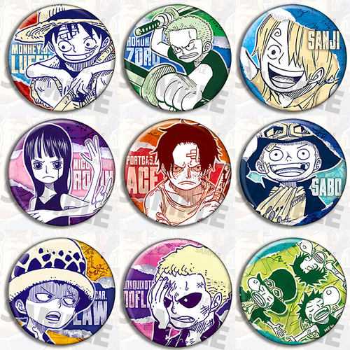 海贼王路飞艾斯罗治索隆吧唧徽章